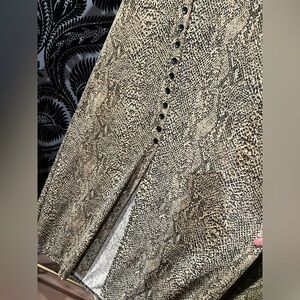 Vintage snake print skirt, med women animal print skirt